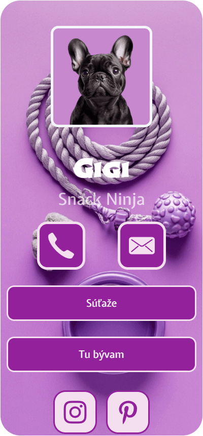 Šablóna pre domáceho miláčika Purple Paw